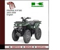 Thumbnail Kawasaki PRAIRIE KVF360 2003-2009 Service Manual Thumbnail Kawasaki PRAIRIE KVF360 2003-2009 Service Manual