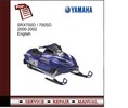 Thumbnail Yamaha SRX700D SRX700SD 2000-2002 Service Manual 