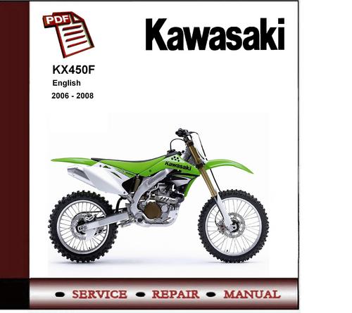 Product picture 2006 - 2008 Kawasaki KX450F KX450 Service Repair Manual