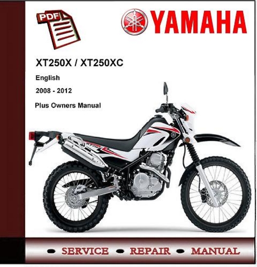Product picture Yamaha XT250 XT250X XT250XC 08 - 12 Workshop Service Manual 