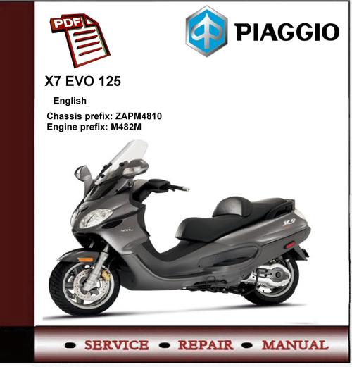 Product picture Piaggio X9 EVO 125 Euro 3 Workshop Service Repair Manual