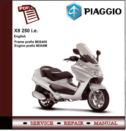 Product picture Piaggio X8 250 i.e. Workshop Service Repair Manual