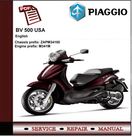 Product picture Piaggio BV 500 USA Workshop Service Repair Manual