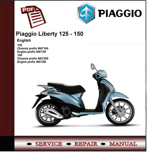 Product picture Piaggio Liberty 125 - 150 (2009) Workshop Service Manual