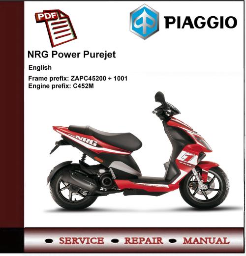 Product picture Piaggio NRG Power Purejet Workshop Service Repair Manual