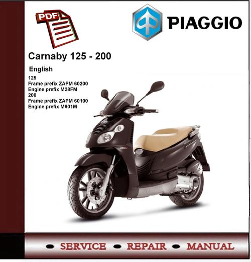 Product picture Piaggio Carnaby 125 - 200 Workshop Service Repair Manual