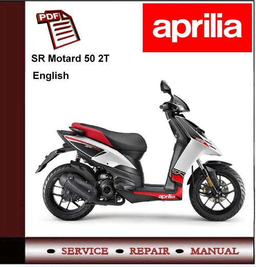 Product picture Aprilia SR Motard 50 2T Workshop Repair Service Manual