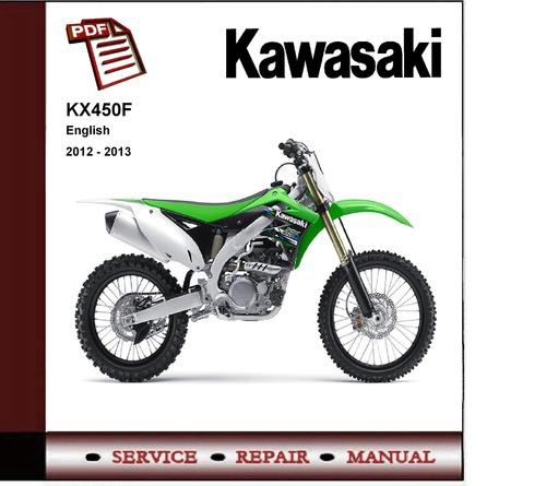 Product picture Kawasaki KX450F 2012 - 2013 Workshop Service Repair Manual