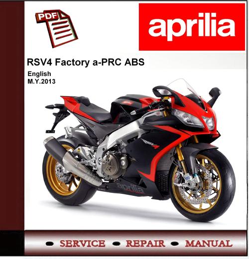 Product picture Aprilia RSV4 Factory APRC ABS M.Y.13 Workshop Service Manual