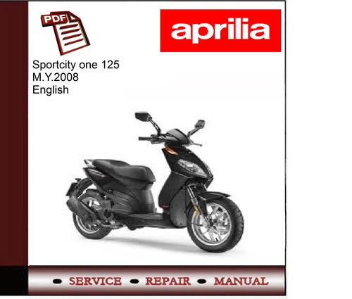 Product picture Sportcity one 125 M.Y.2008 workshop service repair manual