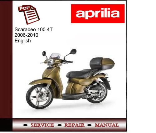 Product picture Scarabeo 100 4T 06-10 workshop service repair manual