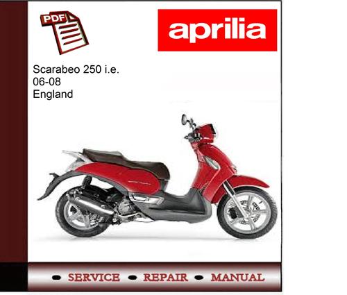 Product picture Scarabeo 250 i.e. 06-08 workshop service repair manual