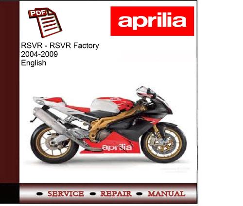 Product picture Aprilia RSVR - RSVR Factory 2004-2009 Workshop Manual