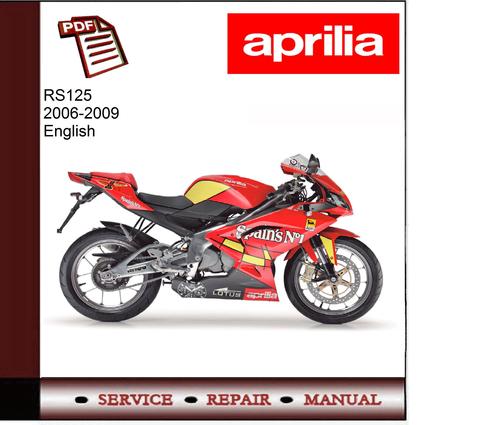 Product picture Aprilia RS125 2006-2009 Workshop Service Manual