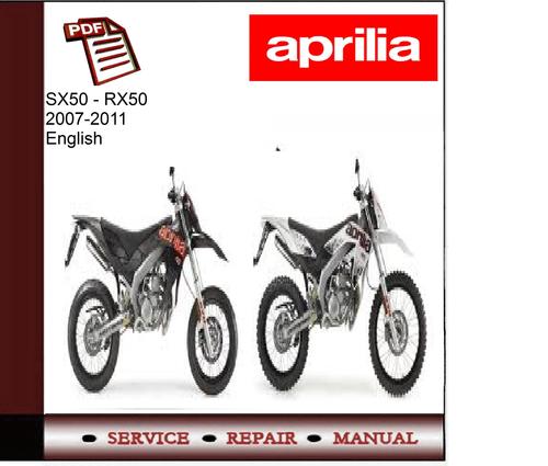 Product picture Aprilia RX50 - SX50 2007-2011 Workshop Service Manual 