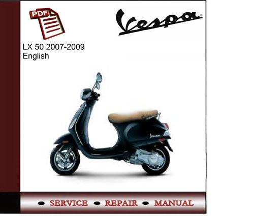 Product picture Vespa LX 50 2007-2009 Workshop Service Manual 