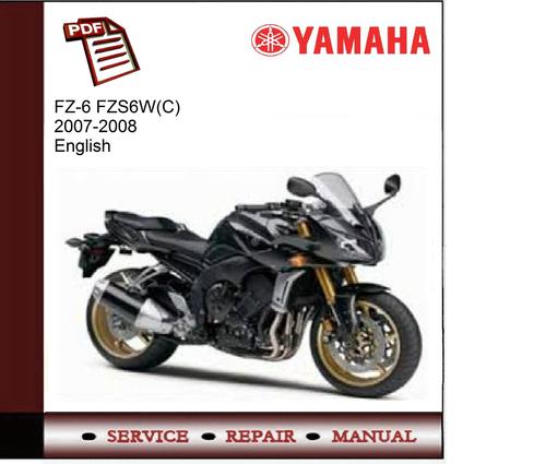 Product picture Yamaha FZ-6 FZS6W(C) 07-08 Workshop Service Manual 