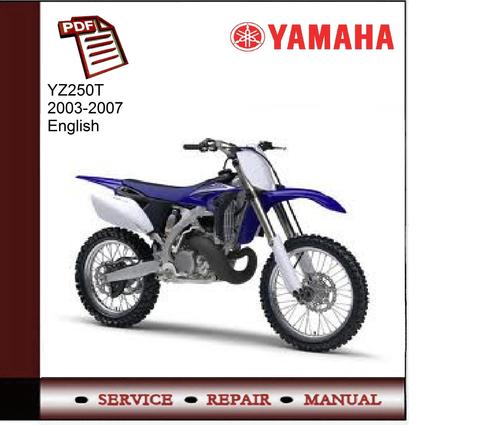 Product picture Yamaha YZ250T Workshop Service Manual