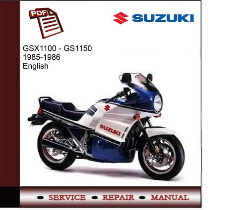 Product picture Suzuki GSX1100 - GS1150 1985-1986 Service Manual
