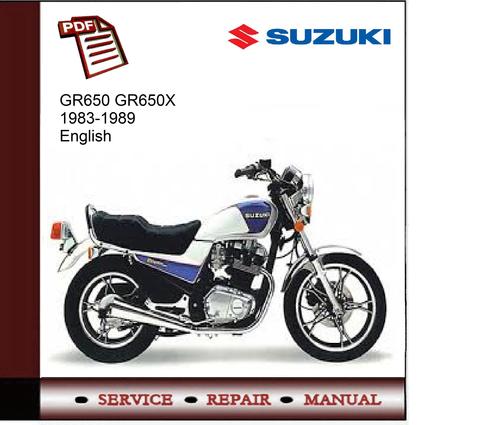 Product picture Suzuki gr650 gr650X 1983-1989 Service Manual 