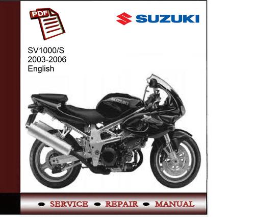 Product picture Suzuki SV1000/S 2003-2006 Service Manual