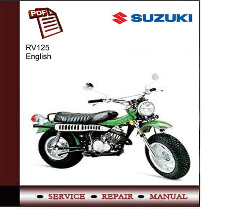 Product picture Suzuki RV125 Service Manual