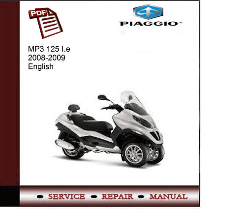 Product picture Piaggio MP3 125 Ie 08-09 Service Manual
