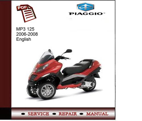 Product picture Piaggio MP3 125 06-08 Service Manual 