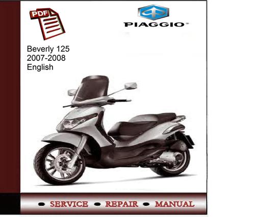 Product picture Piaggio Beverly 125 2007-2008 Service Manual