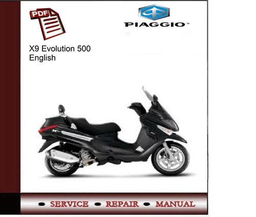 Product picture Piaggio X9 Evolution 500 Service Manual