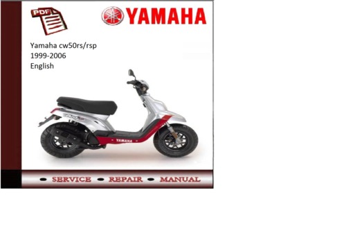 Product picture Yamaha cw50rs/rsp 1999-2006 workshop Service repair Manual 