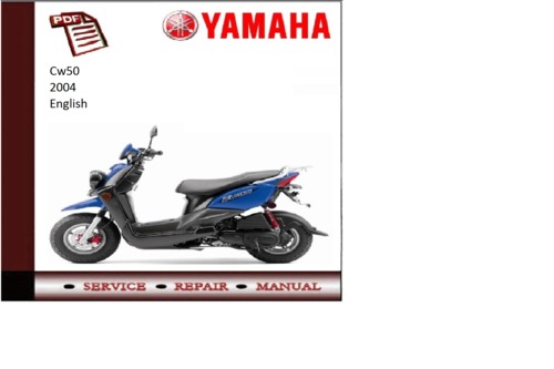 Product picture Yamaha cw50 2004 workshop Service repair Manual 
