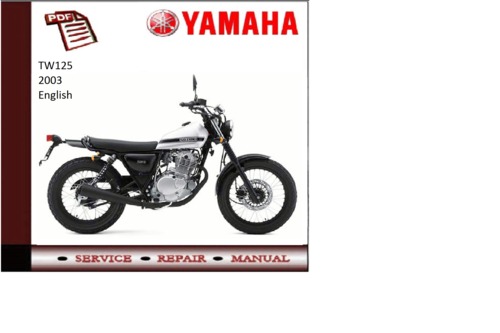 Product picture Yamaha Tw125 2003 supplementary Service repair Manual