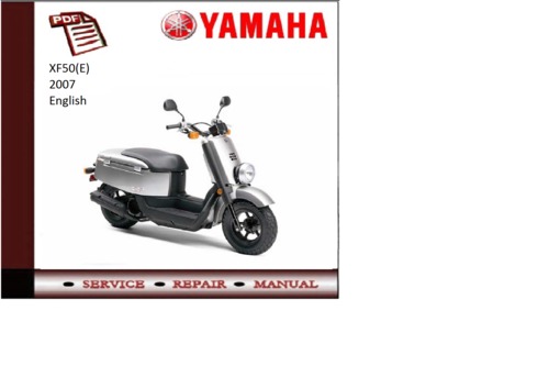 Product picture Yamaha xf50(E) 2007 workshop Service repair Manual 