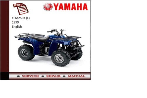 Product picture Yamaha yfm250x(L) 1999 workshop Service repair Manual 