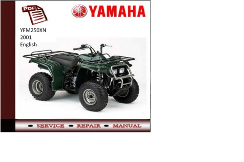 Product picture Yamaha yfm250xn 2001 supplementary Service repair Manual 