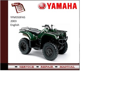Product picture Yamaha yfm350fas 2003 supplementary Service repair Manual