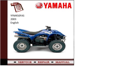 Product picture Yamaha yfm450fas 2003 supplementary Service repair Manual