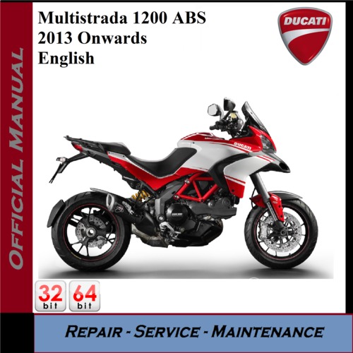 Product picture Ducati Multistrada 1200 ABS 2013+ Workshop Service Manual
