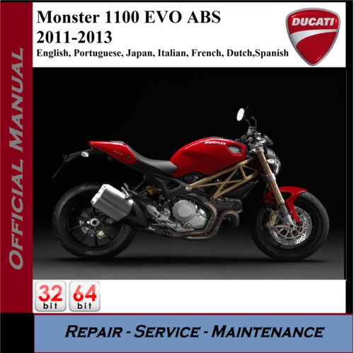 Product picture Ducati Monster 1100 EVO ABS 2011-13 Workshop Service Manual