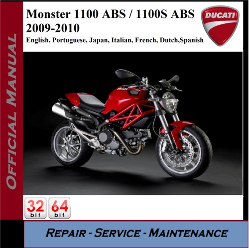 Product picture Ducati Monster 1100 ABS 2009-2010 Workshop Service Repair Ma